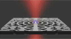 DTU nanolaser is constructed in a semiconductor membrane that causes electrons and light to gather within a confined space (blue shadow).