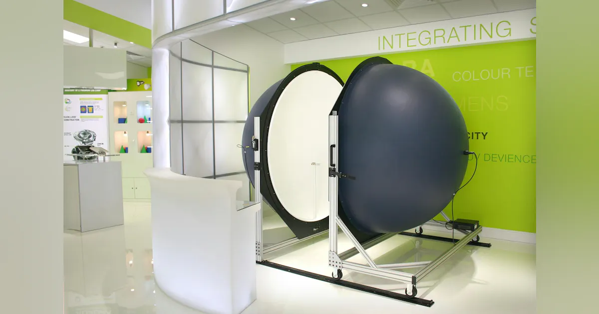 Labsphere Half Moon Instruments 2 meter integrating sphere from Labsphere installed at Aurora LED light ...