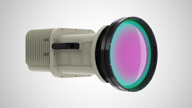 The Ophir KAMU long‑range MWIR f/4 SXGA thermal imaging camera series is a fully integrated system that pairs MKS&rsquo; continuous zoom optics with advanced video processing, consistent thermal performance, and MIL‑STD‑810‑class ruggedization for use in surveillance and Counter-Unmanned Aircraft Systems (C-UAS).