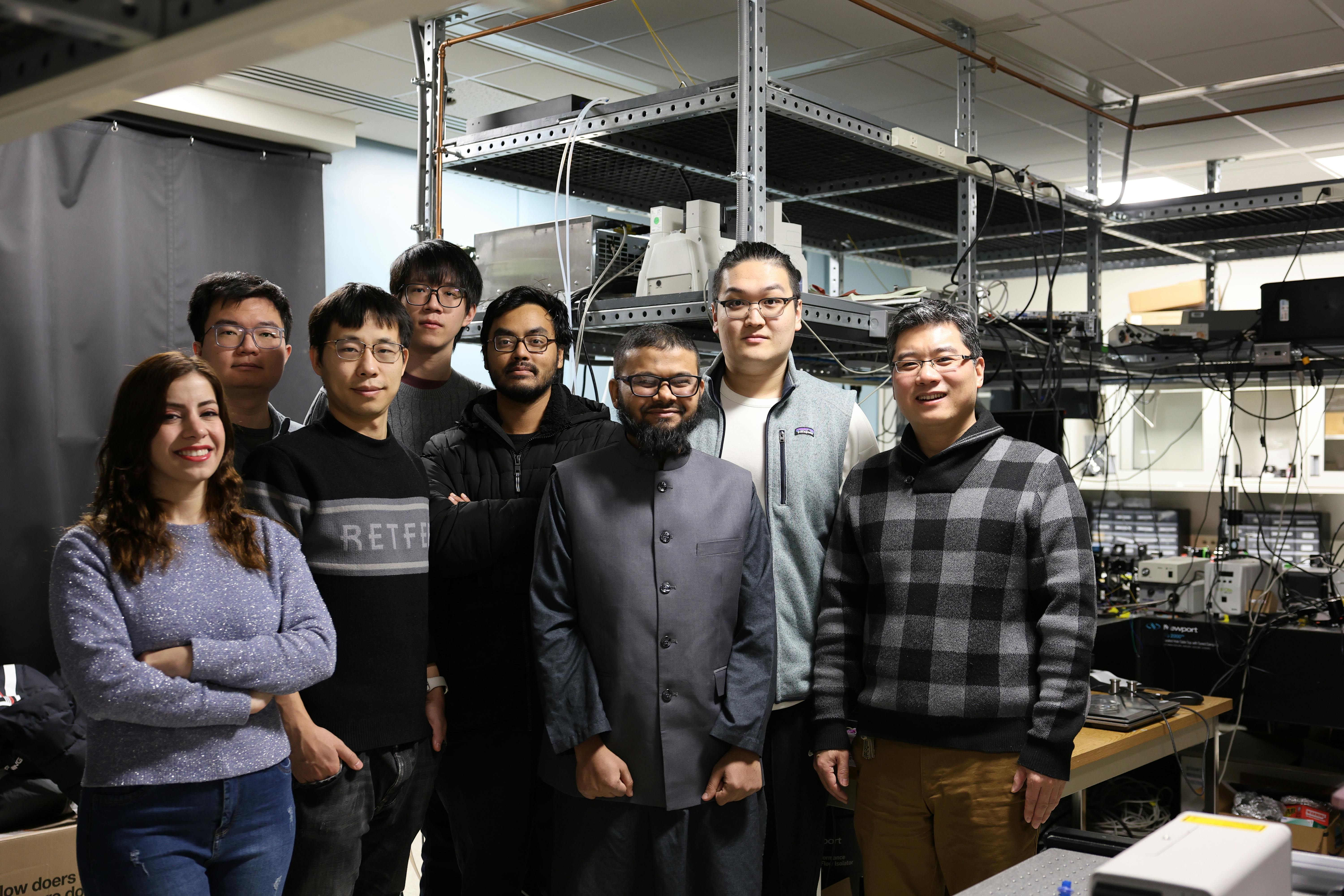 The Ni Research Group in the lab.