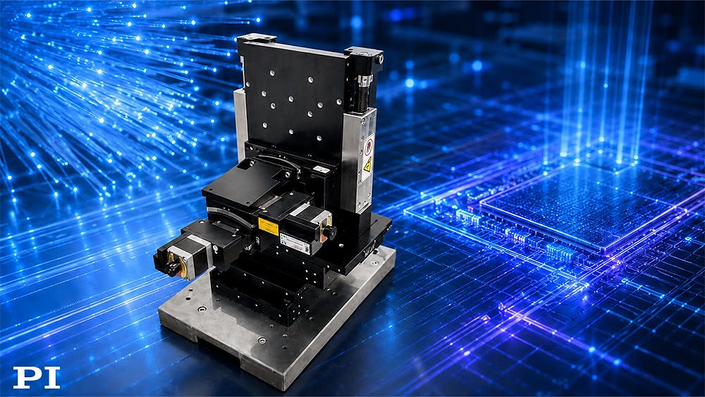 F-572, 6-DOF high-speed fiber-alignment stage for loads to 2kg.