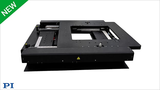 PI&rsquo;s new linear-motor driven XY stage with large aperture, >12x12&rdquo; travel and nanometer resolution is designed and manufactured in the USA.