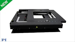 PI’s new linear-motor driven XY stage with large aperture, >12x12” travel and nanometer resolution is designed and manufactured in the USA.