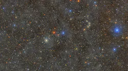 Rubin’s 1.7-gigapixel image of a field of stars within the constellation Lupus gives us an unprecedented view of the Universe. Faint, glowing clouds spread across this image are galactic cirrus—clouds of interstellar gas and dust found in the foreground of the Milky Way.