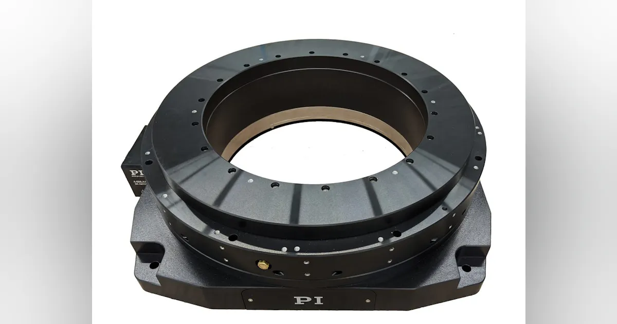 Rootation Rotation Stage with Large Aperture, Air Bearings | Laser Focus World