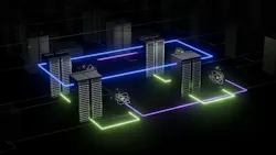 Artist rendering of quantum GPU-supercomputing, with integration via Nvidia NVQLink.