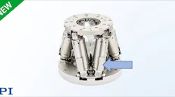 PI's compact H-811.I2HS hexapod delivers precise 6-DOF motion with patented overload protection simplifying setup and shop floor operation in OEM applications.