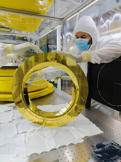 View of a FROSTI wavefront actuator during assembly. A new thermal imaging-based wavefront sensing technique was developed to provide error signals for the control of these wide-radius wavefront actuators in LIGO.