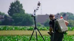 FIGURE 1. Hyperspectral imaging system operating in a field.