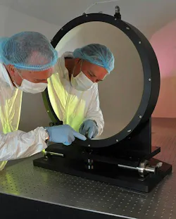 Large diameter, high precision mounted mirror