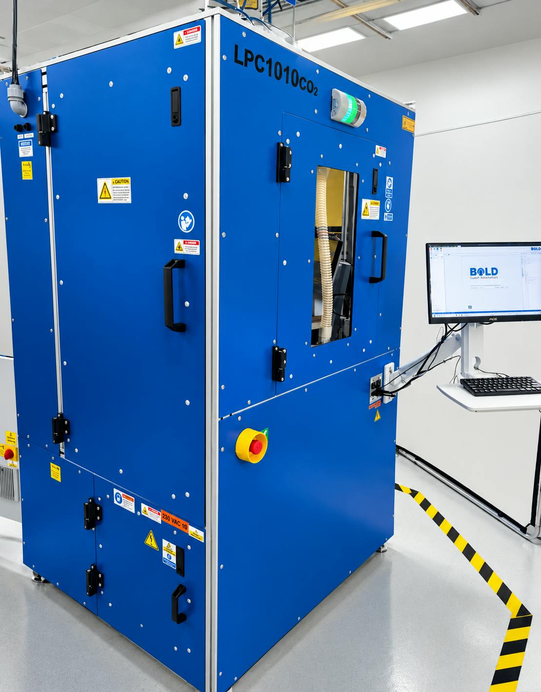 The LPC1010CO₂ Laser Precision Cutting and Drilling Platform combines precision laser processing, automated vision alignment, and advanced motion control